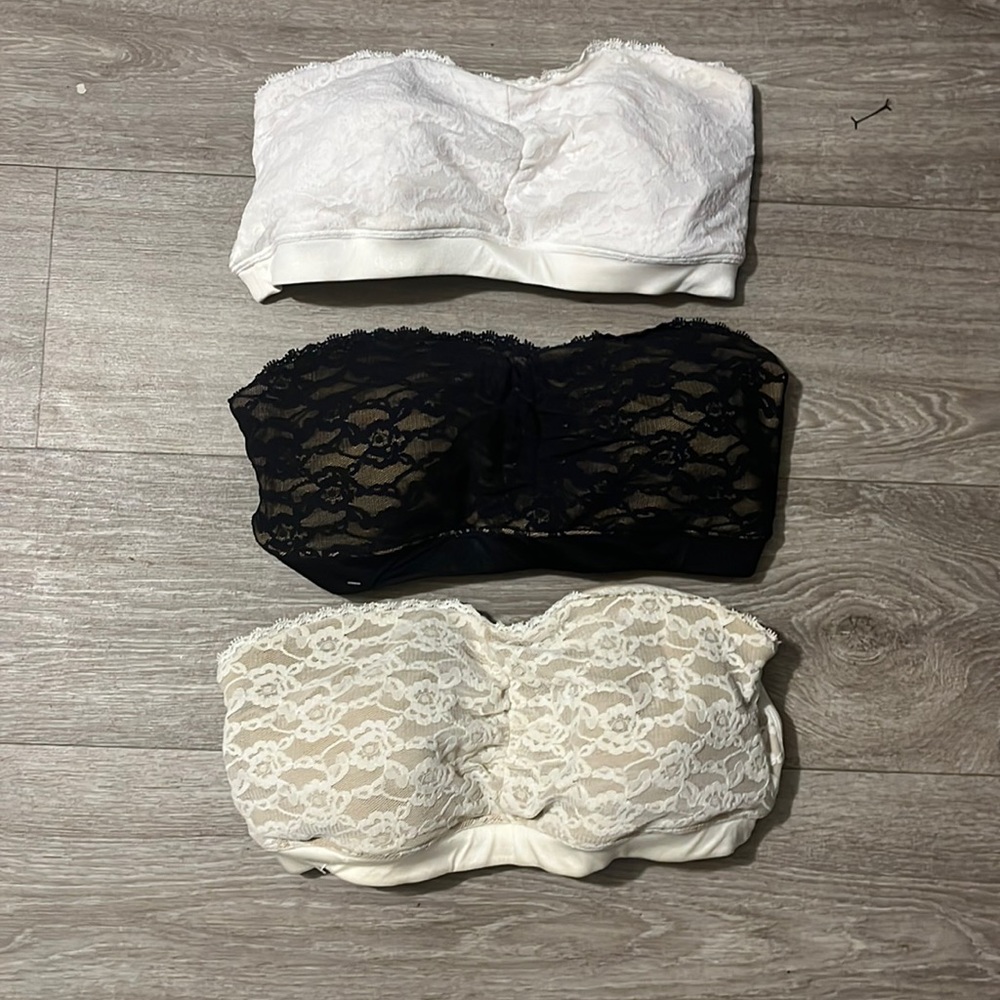 3 pack of maidenform padded bandeau bras